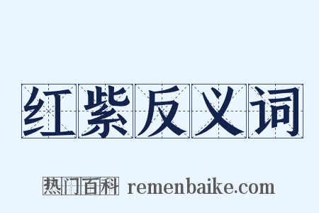 红紫反义词是什么意思的图片